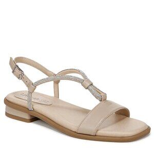 LifeStride Size 10W Radiant Sandal Taupe Rhinestone Embellished Strap Design